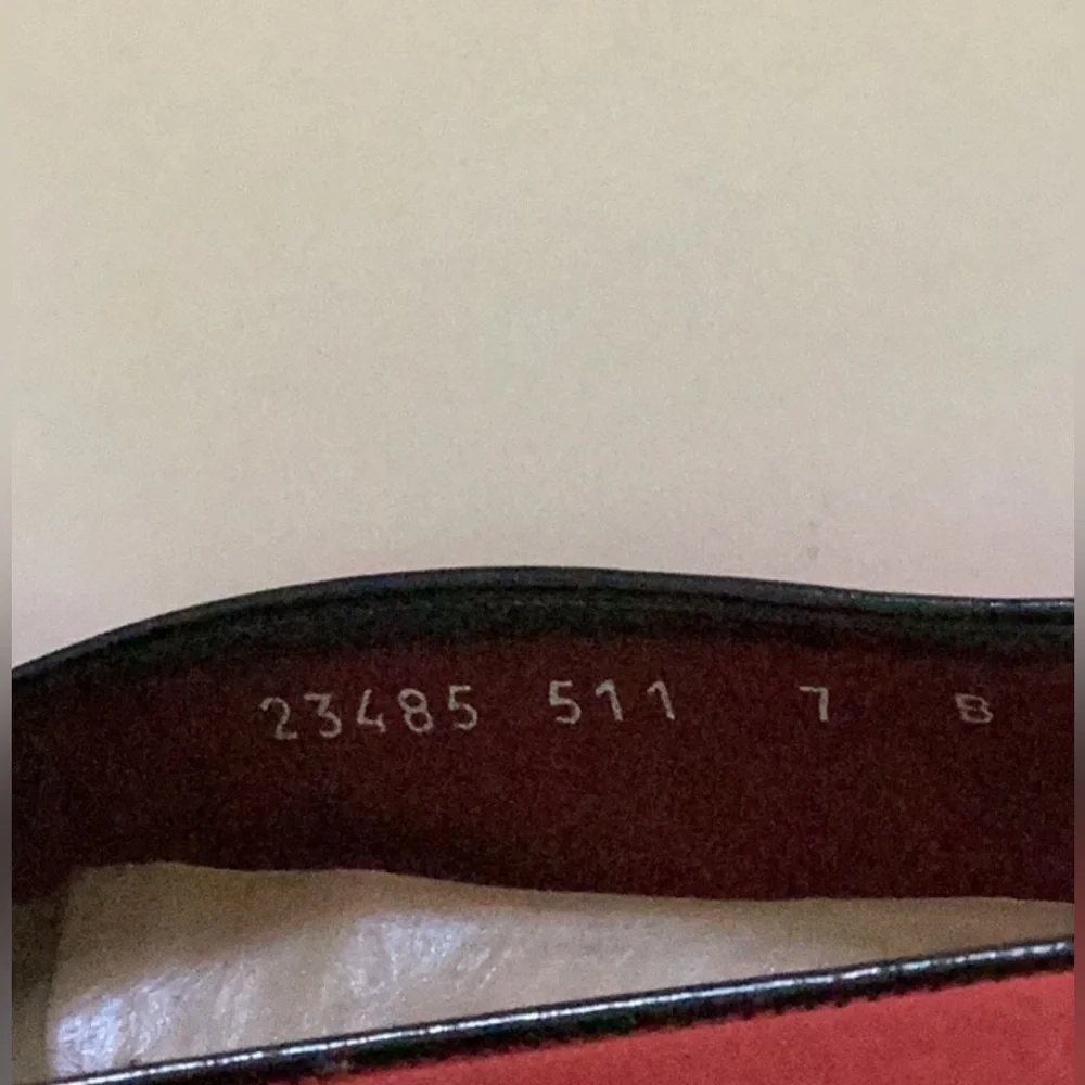 Size 7 Size 7 100% AUTHENTIC Salvatore Ferragamo Red Suede Slip On Loafers - Picture 11 of 11